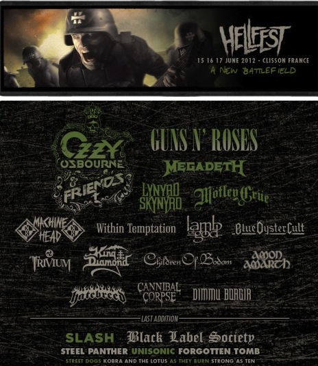 Ozzy, Slash, and Zakk at Hellfest