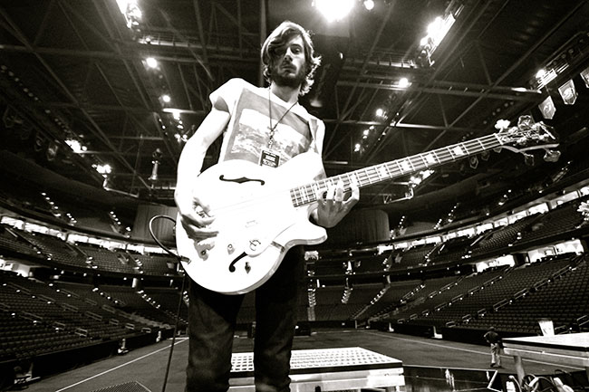 Chris Null of Dead Sara With His Jack Casady Bass