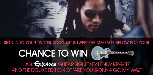 Enter To Win An Epiphone Les Paul Signed By Lenny Kravitz