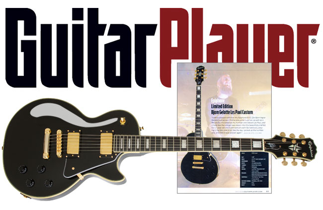 Guitar Player Features Epiphone Bjorn Gelotte Les Paul Custom