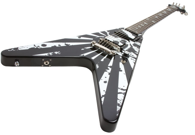 Total Guitar Reviews The Epiphone Robb Flynn Love/Death Flying-V