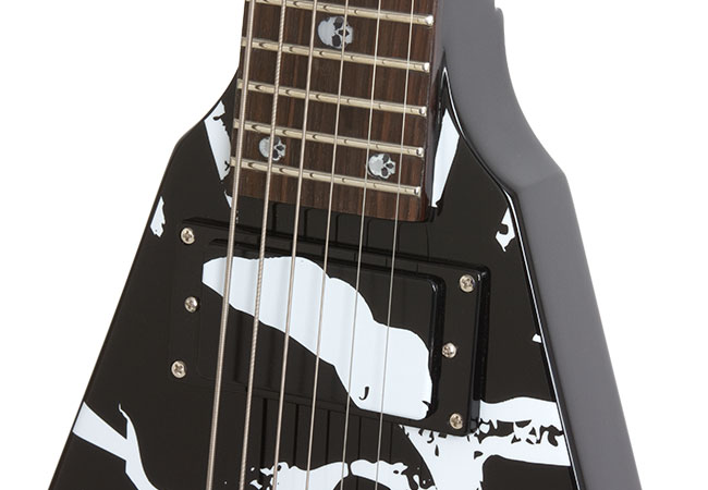 Total Guitar Reviews The Epiphone Robb Flynn Love/Death Flying-V