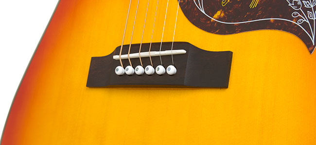 Epiphone Hummingbird PRO bridge