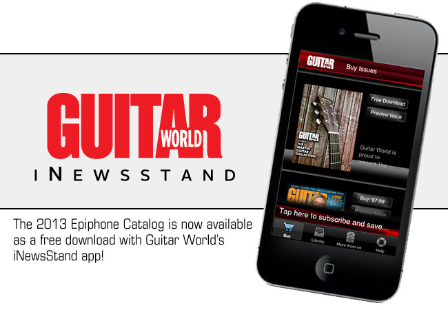 Epiphone’s 140th Anniversary Catalog Part of Guitar World's iNewsstand App