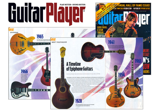 Guitar Player Presents A Timeline of Epiphone Guitars in November 2013 Issue