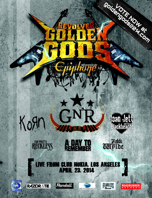 Nominees Announced for Sixth Annual Revolver Golden Gods Awards Show Presented by Epiphone