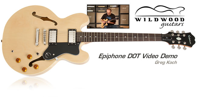 Greg Koch Demo's The Epiphone DOT for Wildwood Guitars