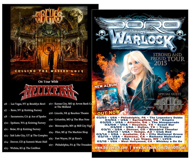 Archer Kicks Off 2015 Tour Schedule With HellYeah and Doro of Warlock
