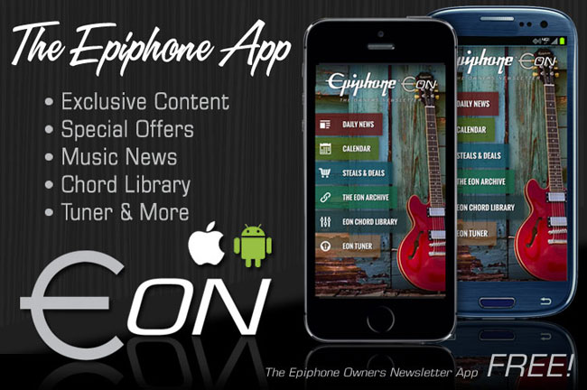 Epiphone presents the EON, the new Epiphone Owners Newsletter App