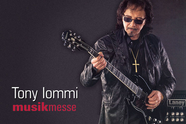 Tony Iommi Visits Epiphone Booth for Musikmesse 2015