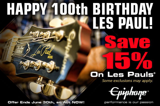 Epiphone Celebrates Les Paul's 100th Birthday With a One-of-Kind Sale
