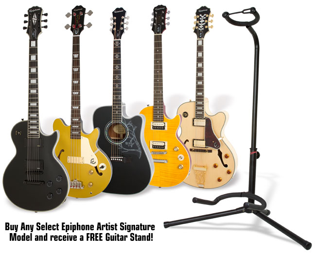 It's Epiphone Artist Month! Get a Free Guitar Stand