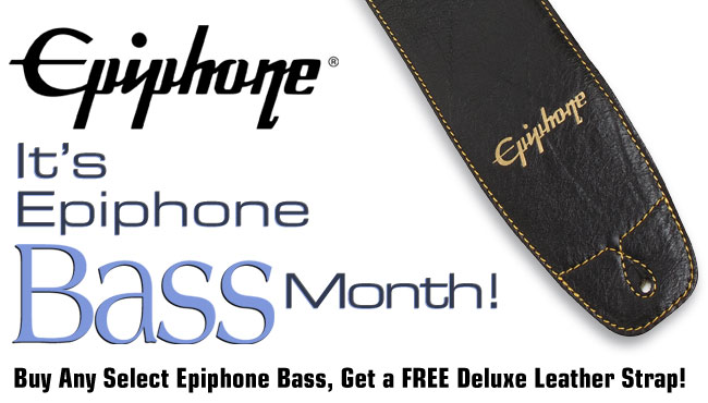 It's Epiphone Bass Month! Get a Free Deluxe Leather Strap
